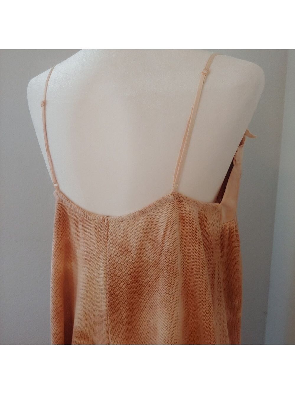 ZARA Maxi Summer Tie Dye Strap Dress Tan and Peach Women's Medium, NWT - Picture 15 of 17